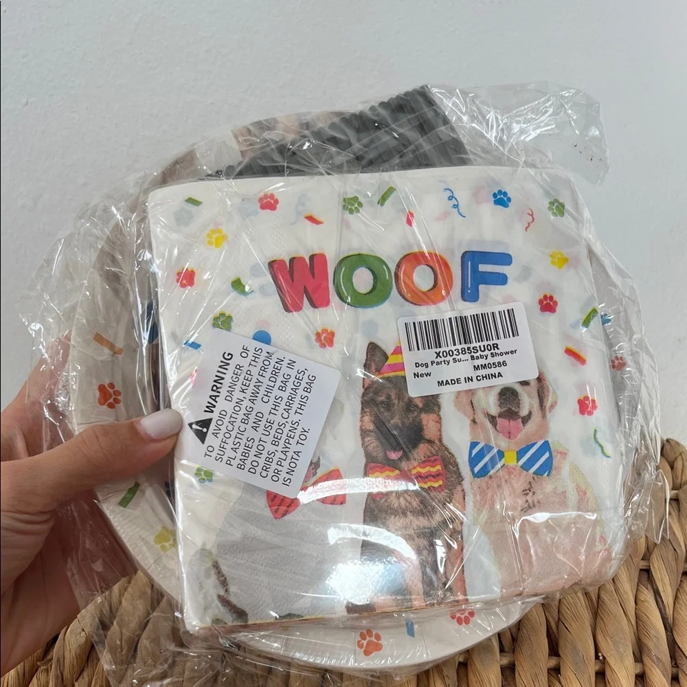 BUNDLE:GermanShepherd themed party(Cups,plates,decorations,Banner&Wrappingpaper)